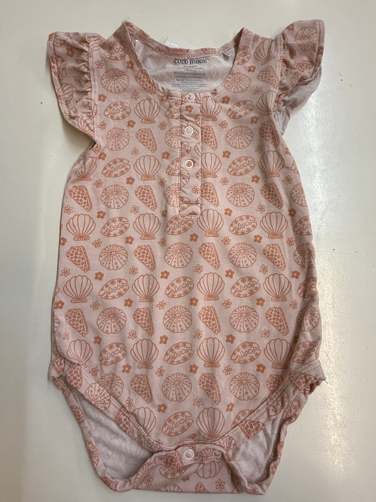 Coco Moon Seashells Bodysuit, 6-12m