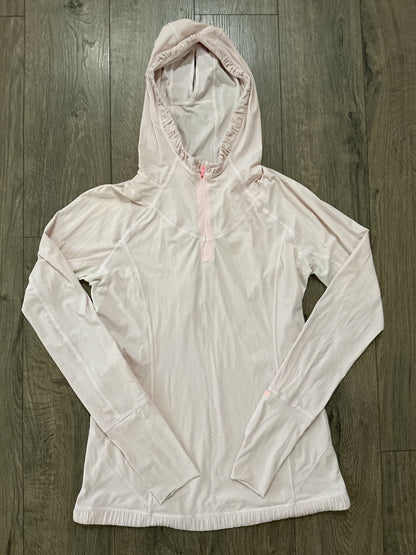 Lululemon Pullover Hoodie Shirt Womens 6 Light Peach Quarter Zip Athletic Ladies
