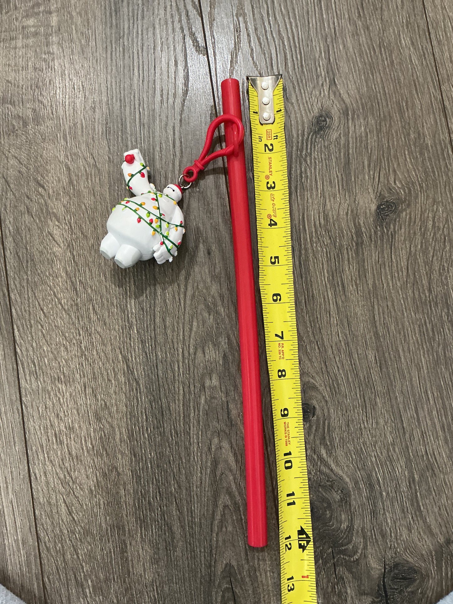 Disneyland 2025 Holiday Baymax Straw Clip Disney Big Hero 6 Christmas Lights