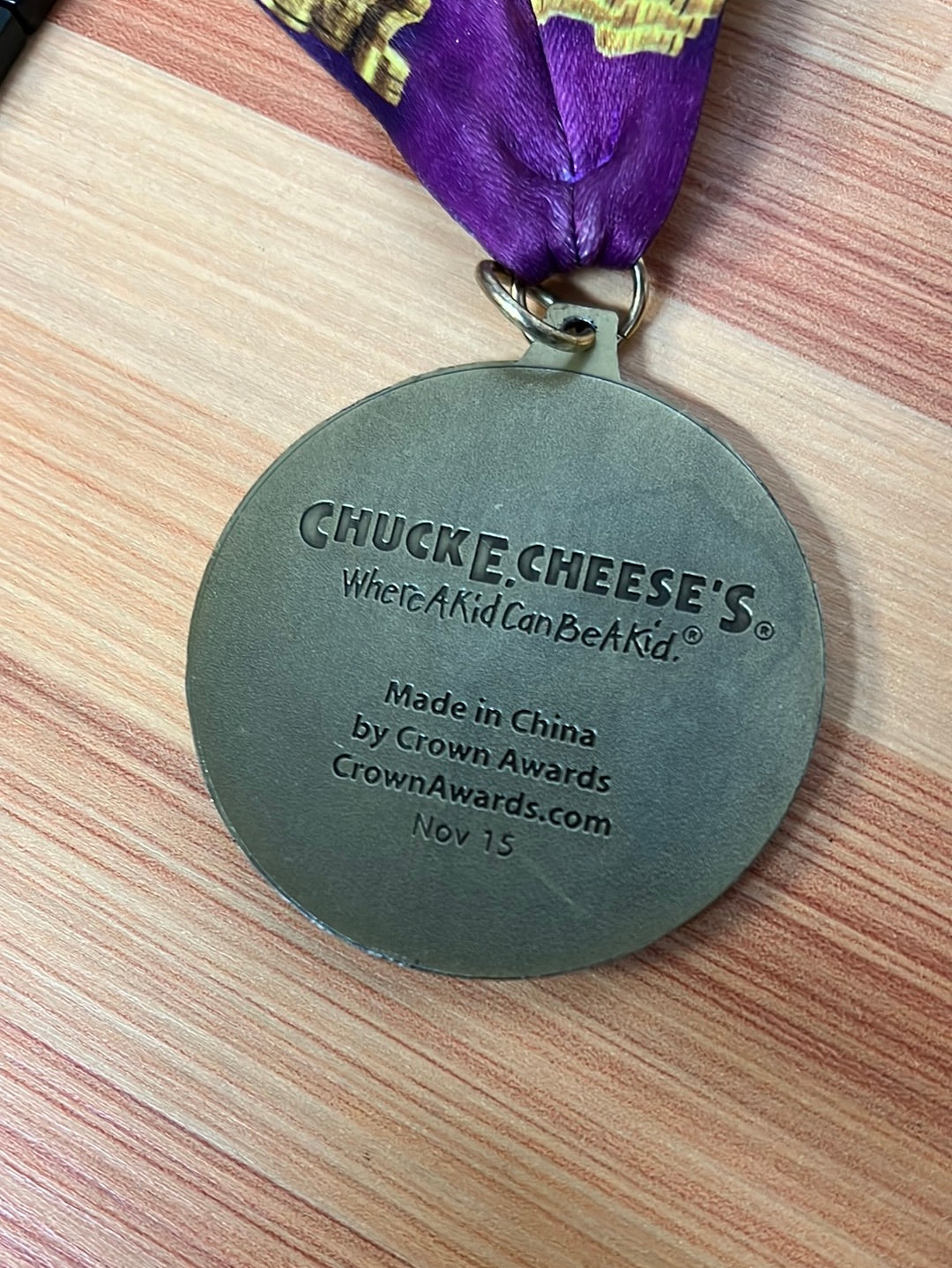 Chuck E. Cheese Birthday Medal