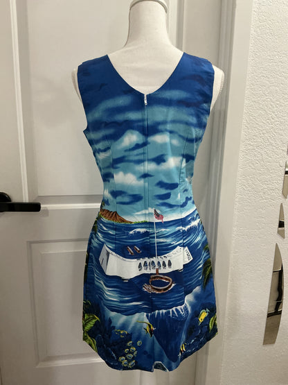 NWOT KY’s Hawaii Vintage Hawaiian Arizona Memorial Short Dress S, M, L