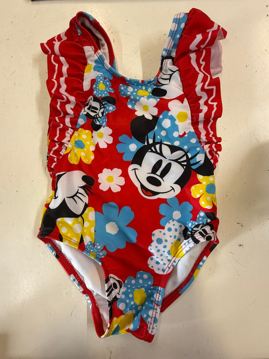 Red Minnie Mouse Swimsuit, 12-18m