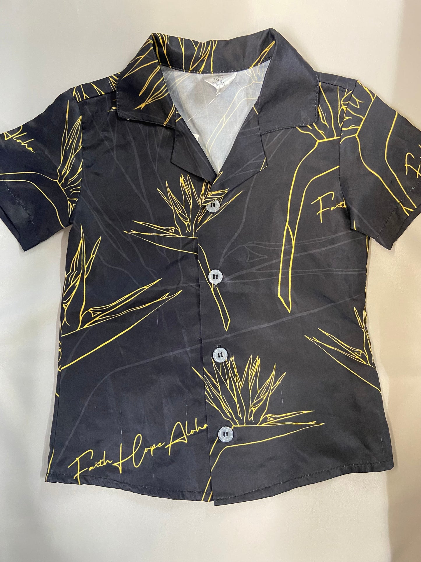 Gold & Black Collar Shirt, 3-4