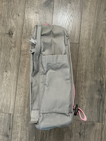 Fjallraven Kanken Mini Bag Light Gray With Pink Straps