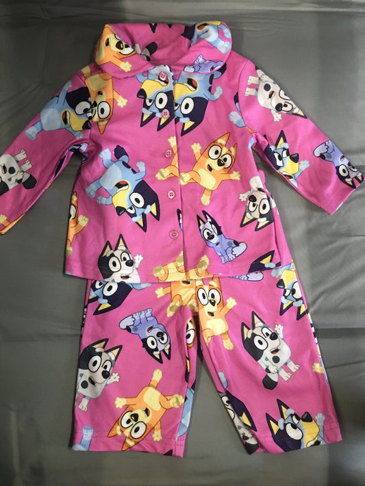 Bluey 2 Piece Pajama Set, 12m