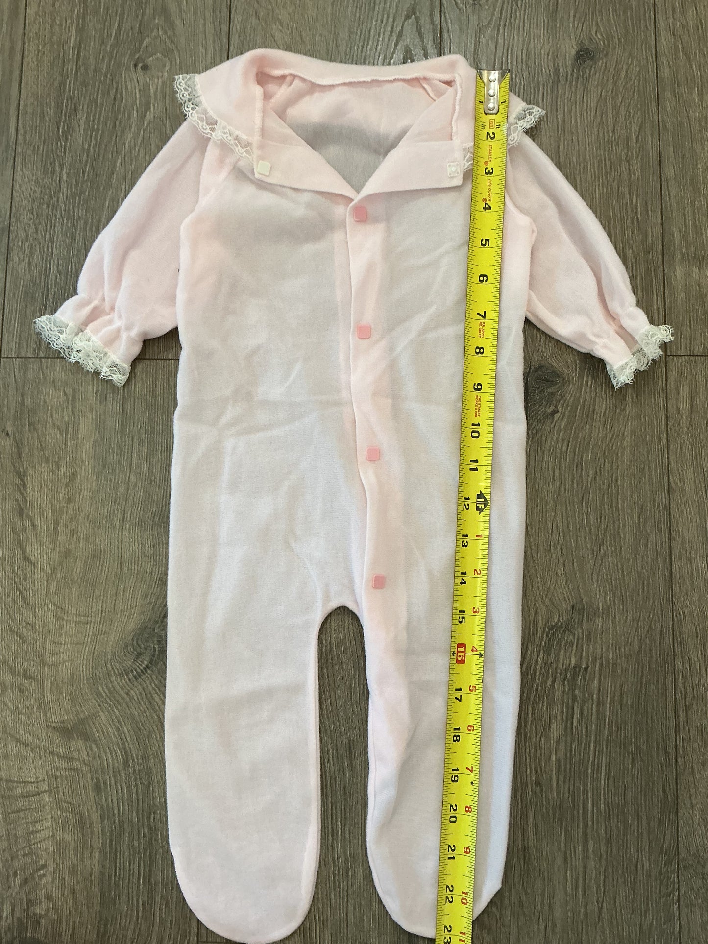 pink one piece, sleepwear lace kids girls 3T romper button up vintage￼