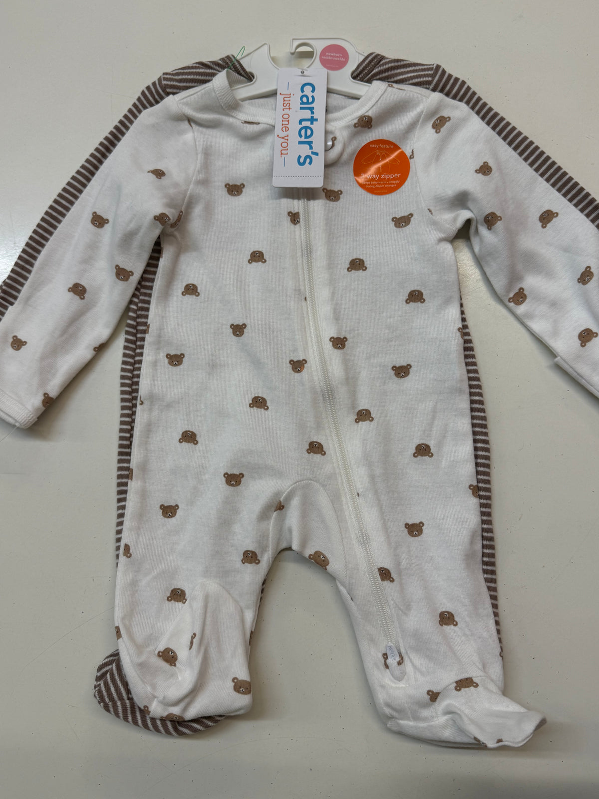 New Carter’s Bear Coveralls 2pc, Newborn