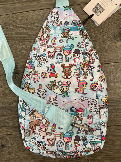 tokidoki Snow Day Crossbody Sling Diaper Bag — Ice Blue
