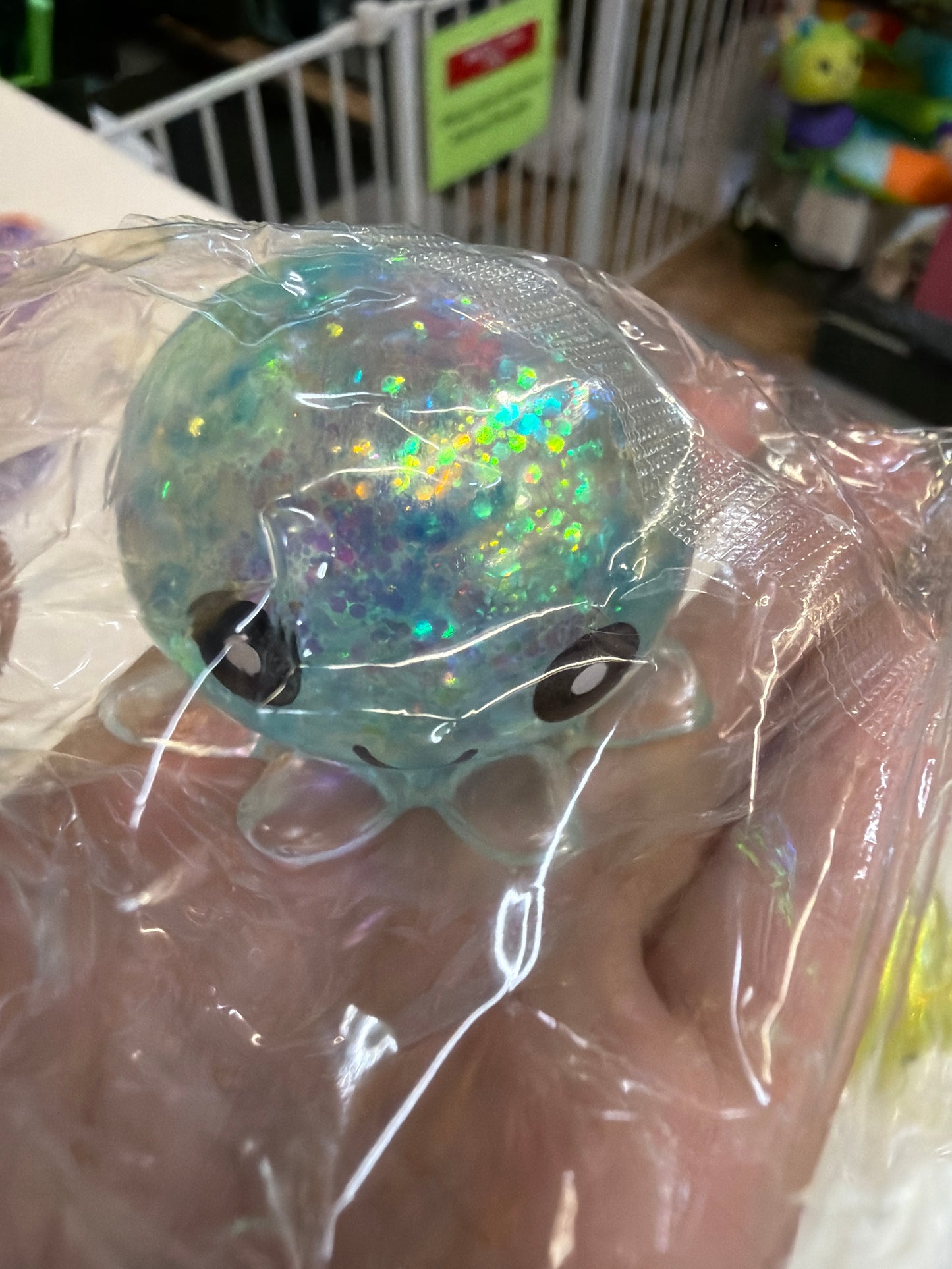 Mini Glitter Octopus Squishy