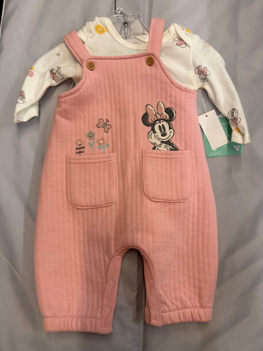 Disney Baby Minnie Overall Set, 0-3M