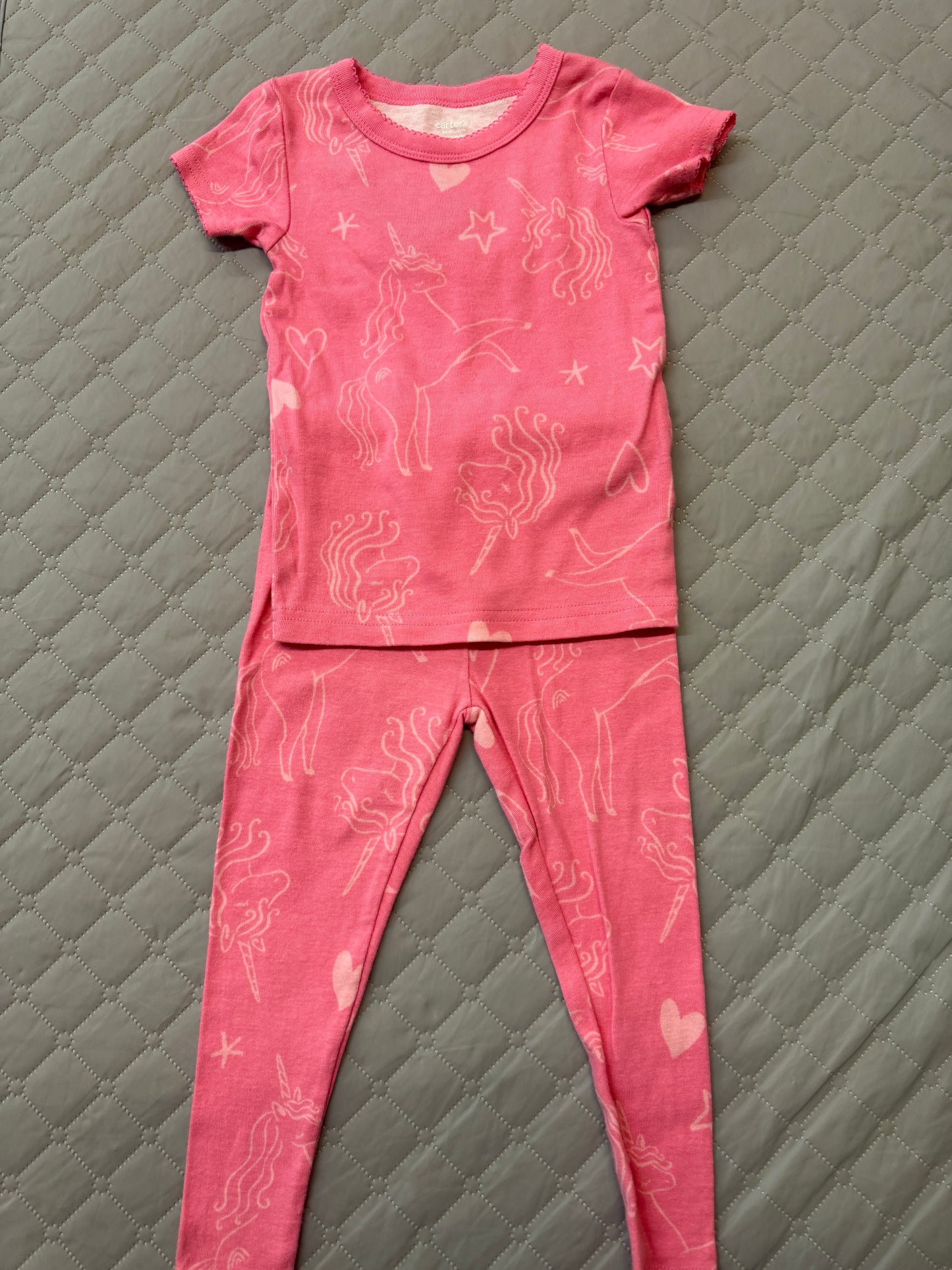 Carters Unicorn Pink Pajama, 2t