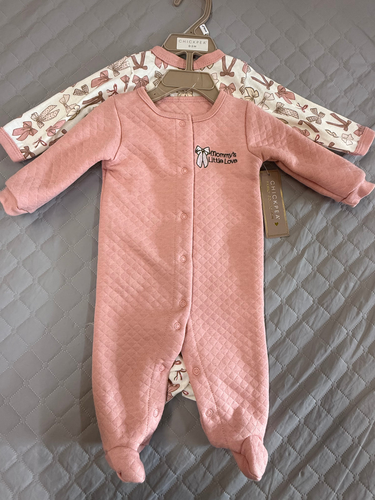 New Bows Coveralls 2pk, 0-3m