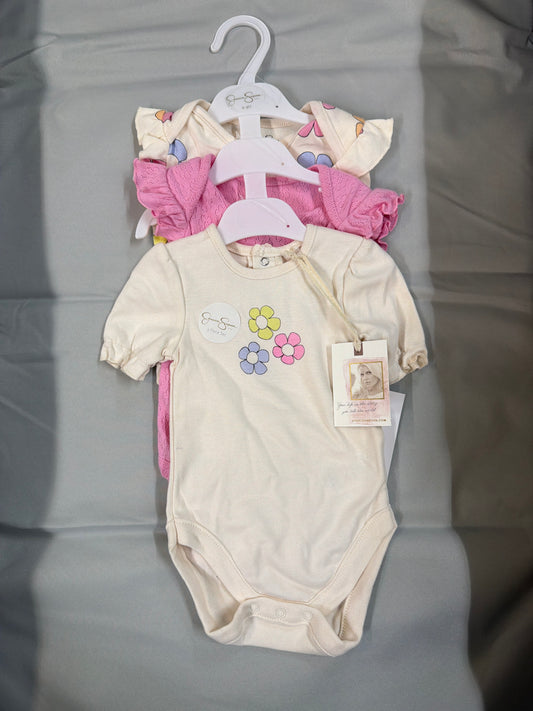 Jessica Simpson 3 Pack Onesie, 6-9M