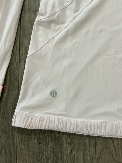 Lululemon Pullover Hoodie Shirt Womens 6 Light Peach Quarter Zip Athletic Ladies