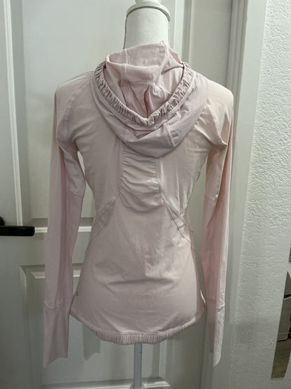 Lululemon Pullover Hoodie Shirt Womens 6 Light Peach Quarter Zip Athletic Ladies