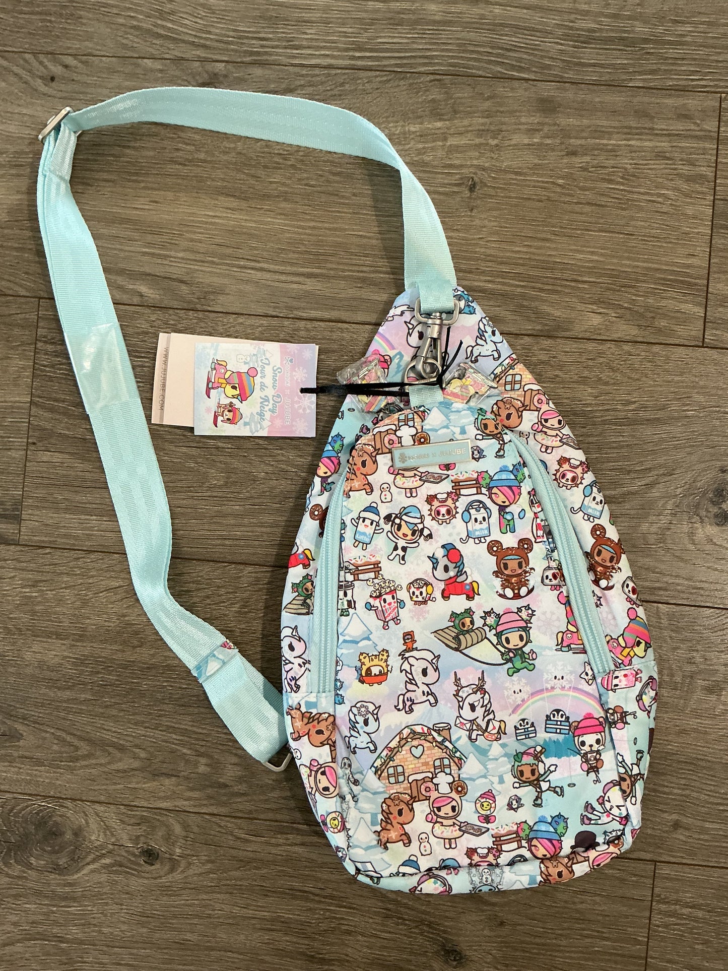 tokidoki Snow Day Crossbody Sling Diaper Bag — Ice Blue