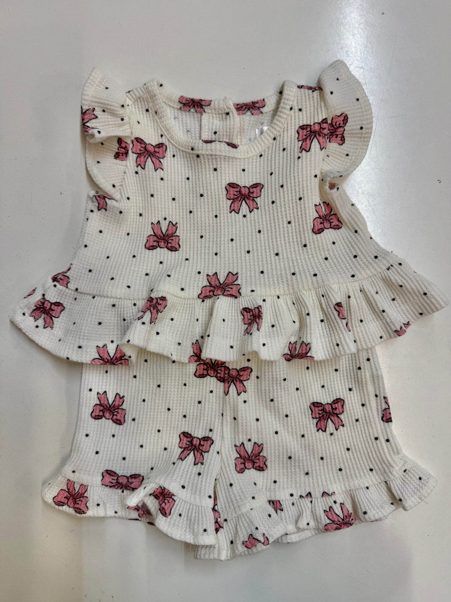 Polka Dot and Bow 2pc outfit, 0-3m