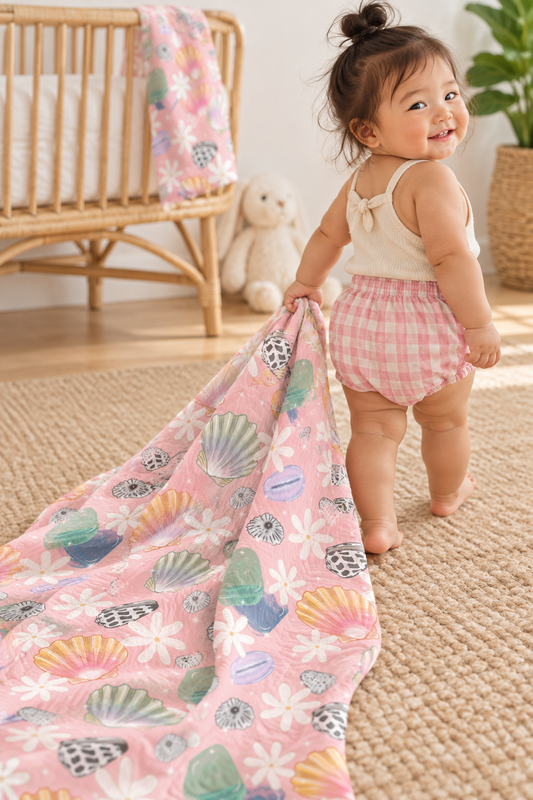 Little Manini Sunrise Seashell Swaddle