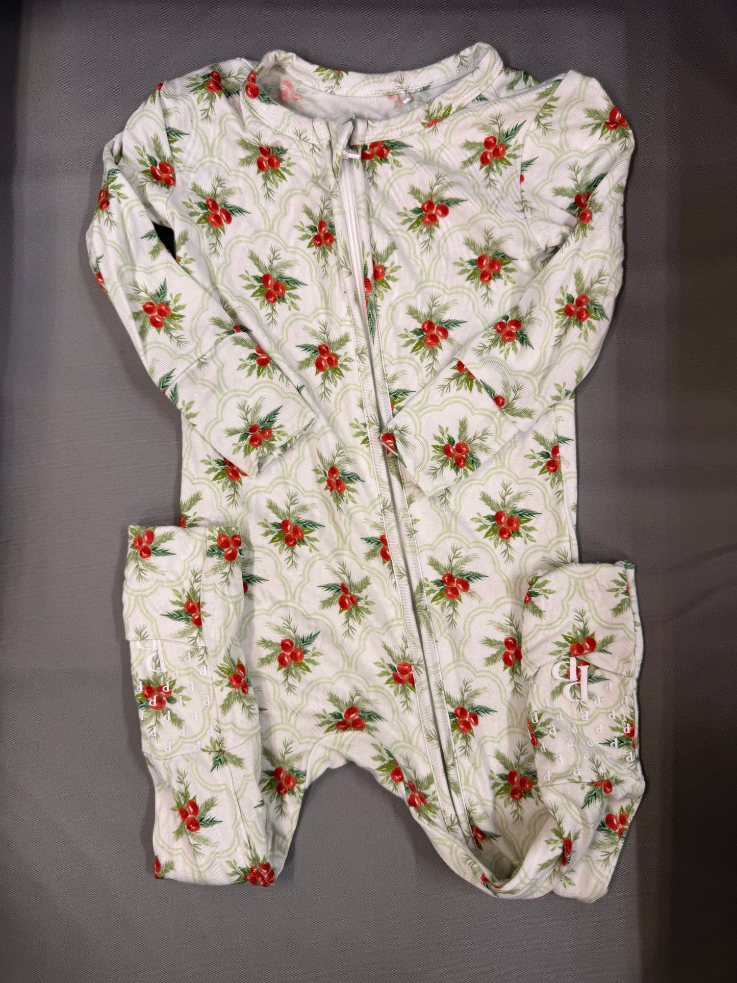 Posh Peanut Cranberry Onesie, 6-9m