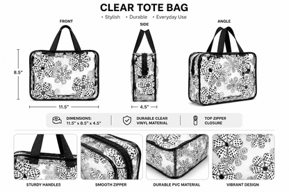12” Clear Zip Bag, Hebrew Shell