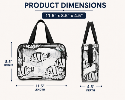12” Clear Zip Bag, Manini