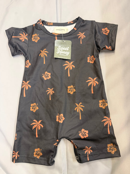 Sweet Honey Palm Tree Onesie, 3-6m