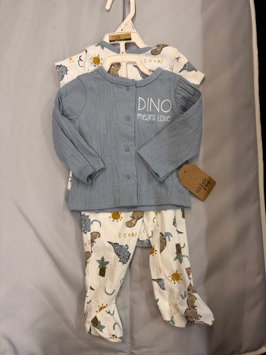 Chickpea 3 Piece Set, 3-6M