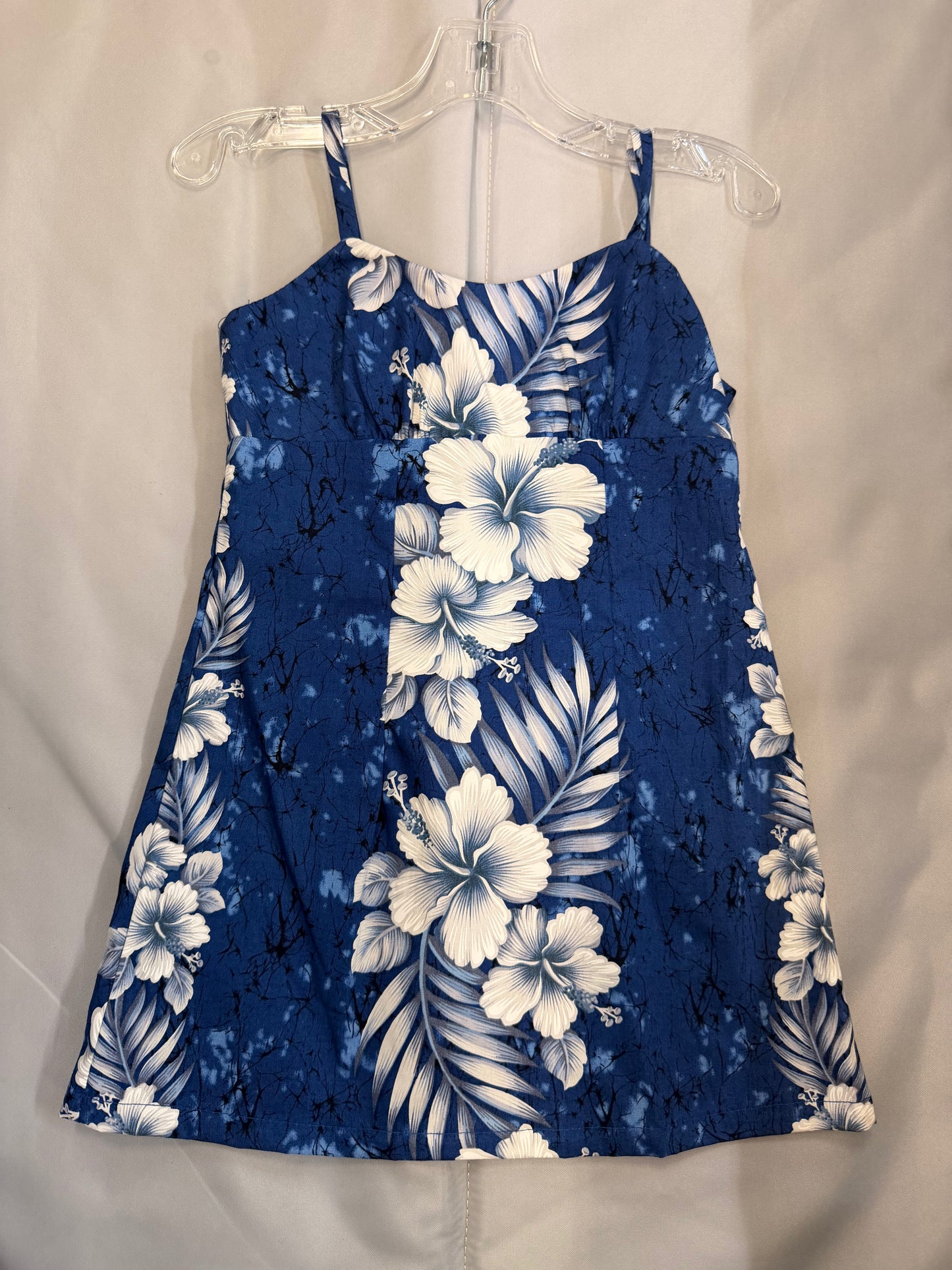 KY'S Blue Hibiscus Dress, 2T