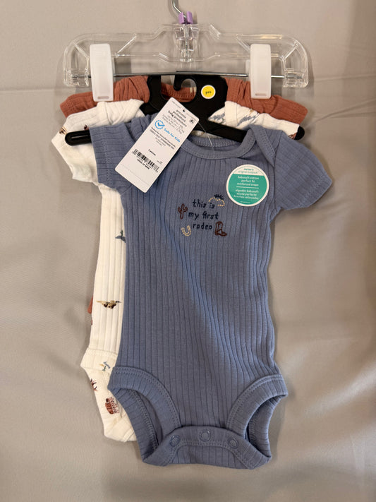 Carter’s Western 3 Piece Onesie, Nb