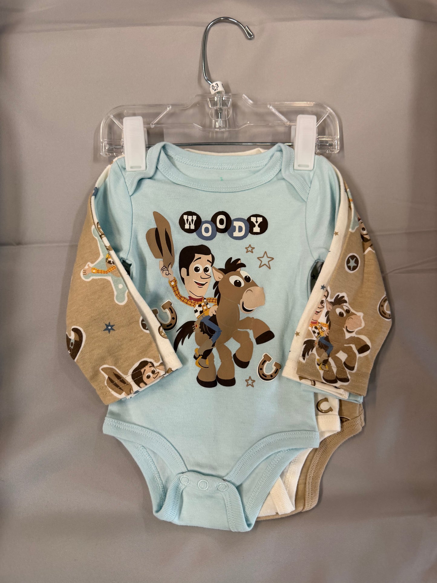 Disney Baby Woody 3 Piece Onesie, 0-3M