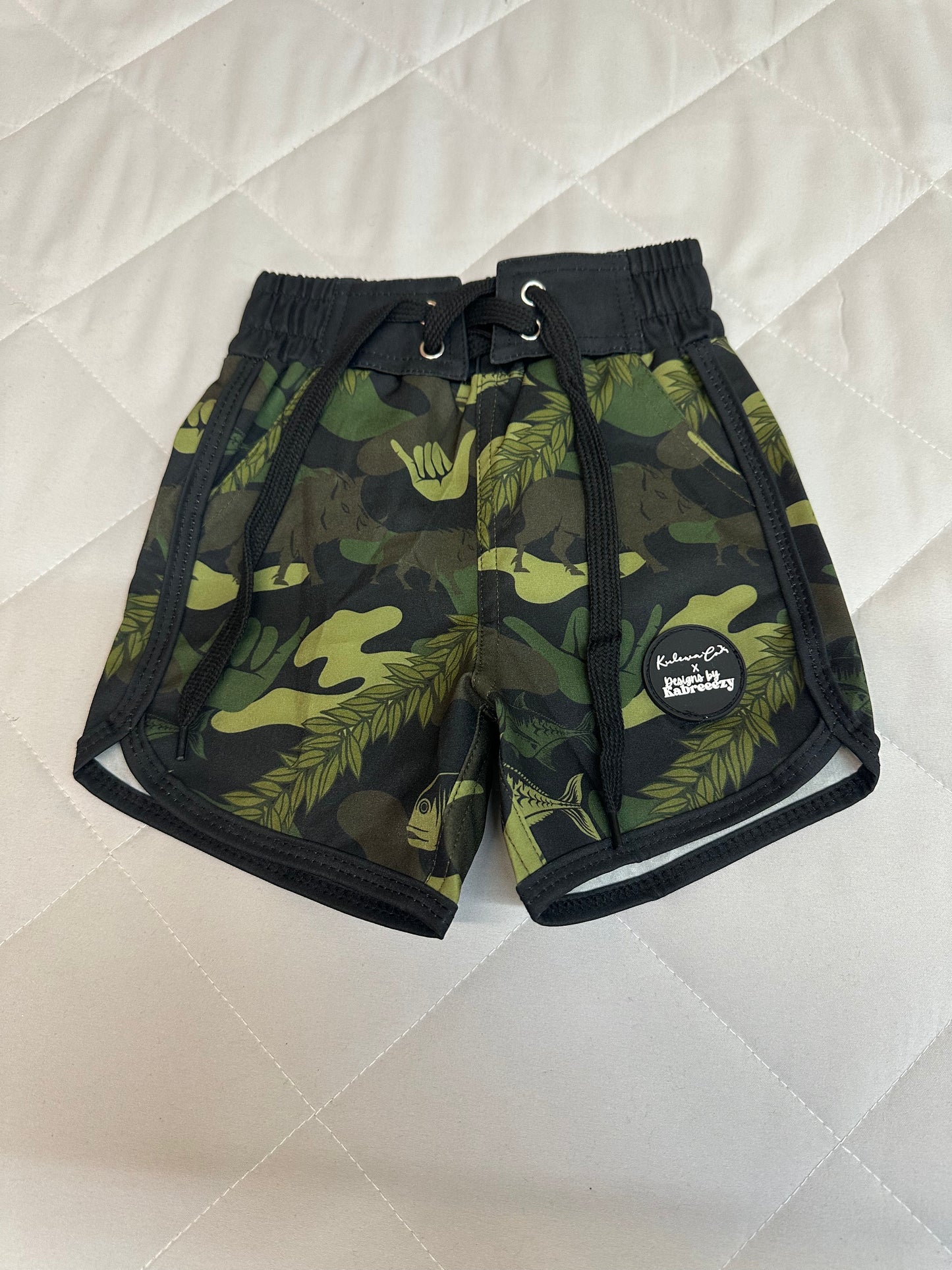 Kulewa Co KLC x DBK Boys Swim Shorts, Size 2T
