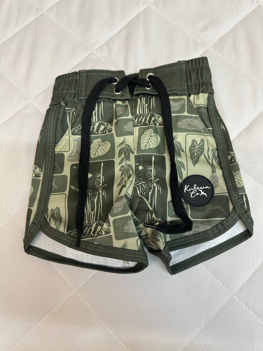 Kulewa Co Hawaiian Boys Patchwork Board Shorts, Size 6-12M