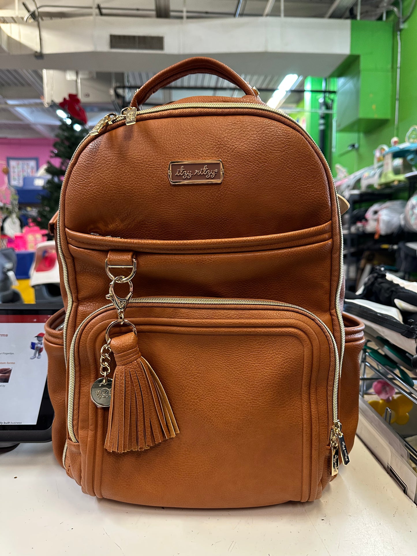 Itzy Ritzy Diaper Backpack, Brown