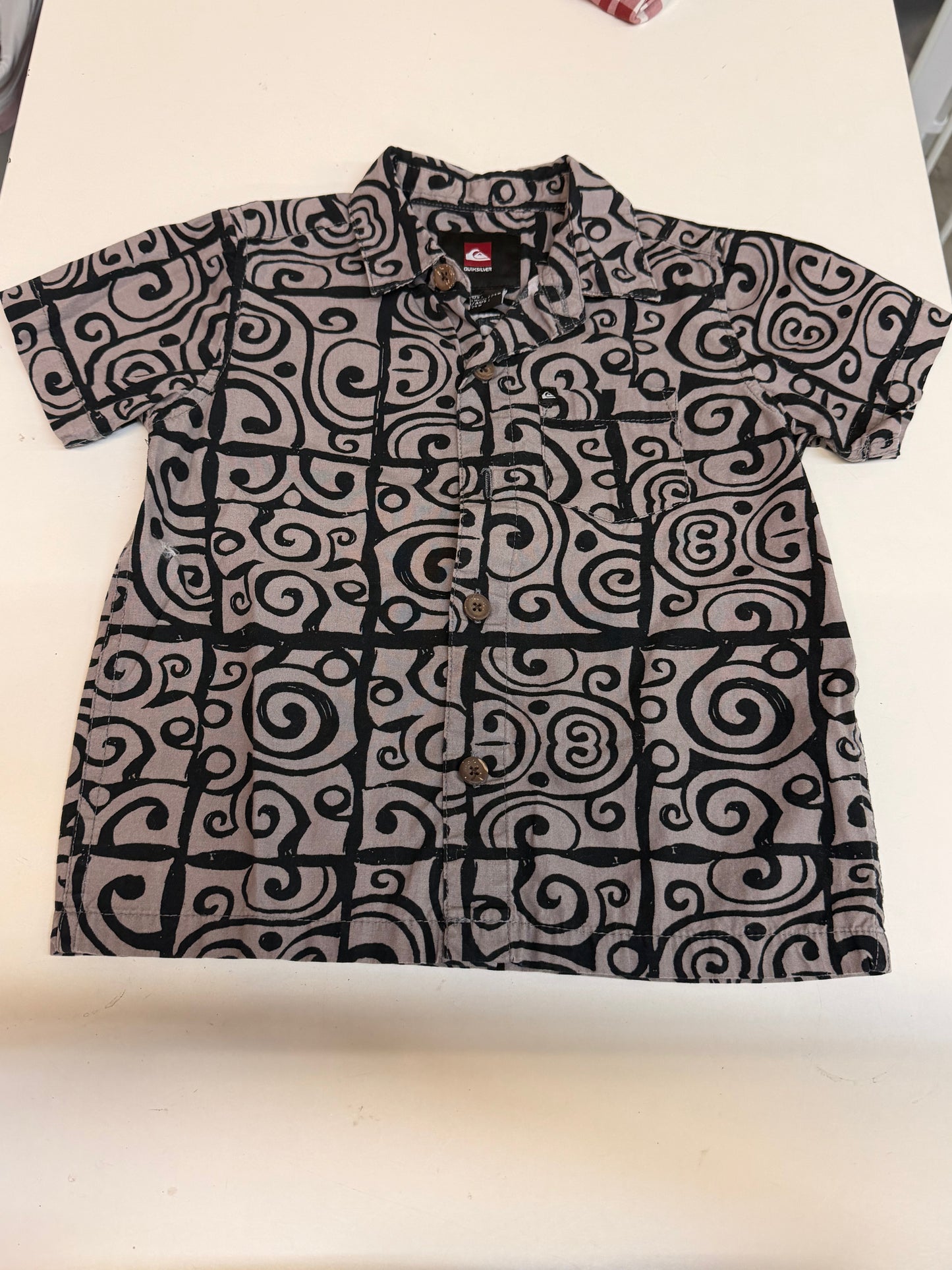 Quicksilver Swirls Collared Shirt, 24M