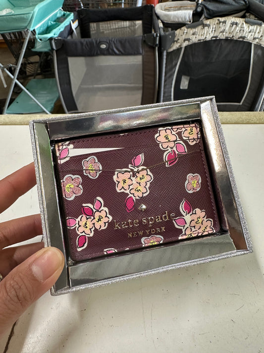 New Kate Spade Card Wallet, Floral