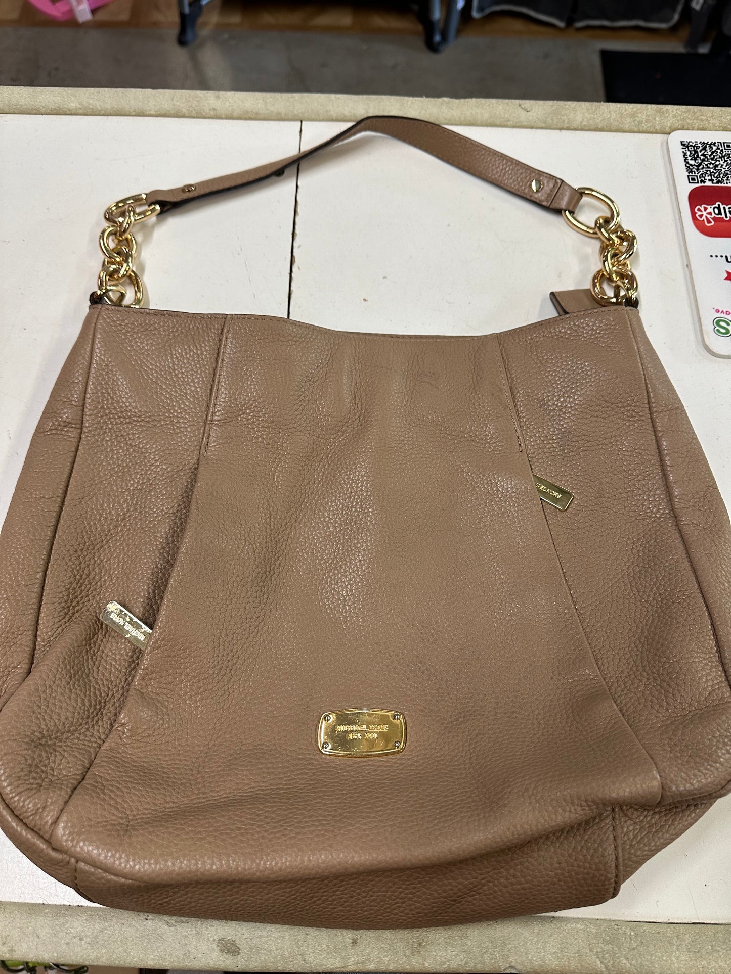 Michael Kors Leather Purse, Light Brown