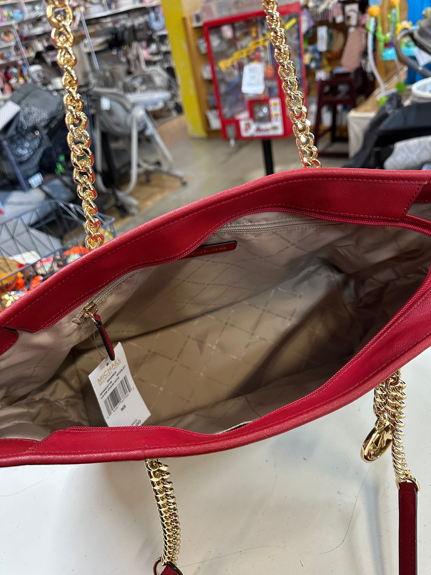 New Michael Kors Purse, Red/Brwn