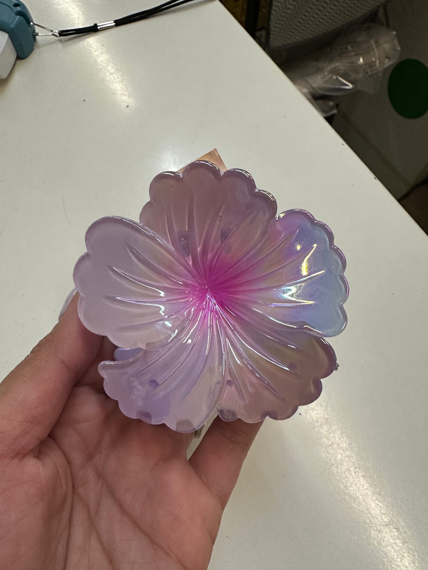 Hibiscus Claw Clip, Purple