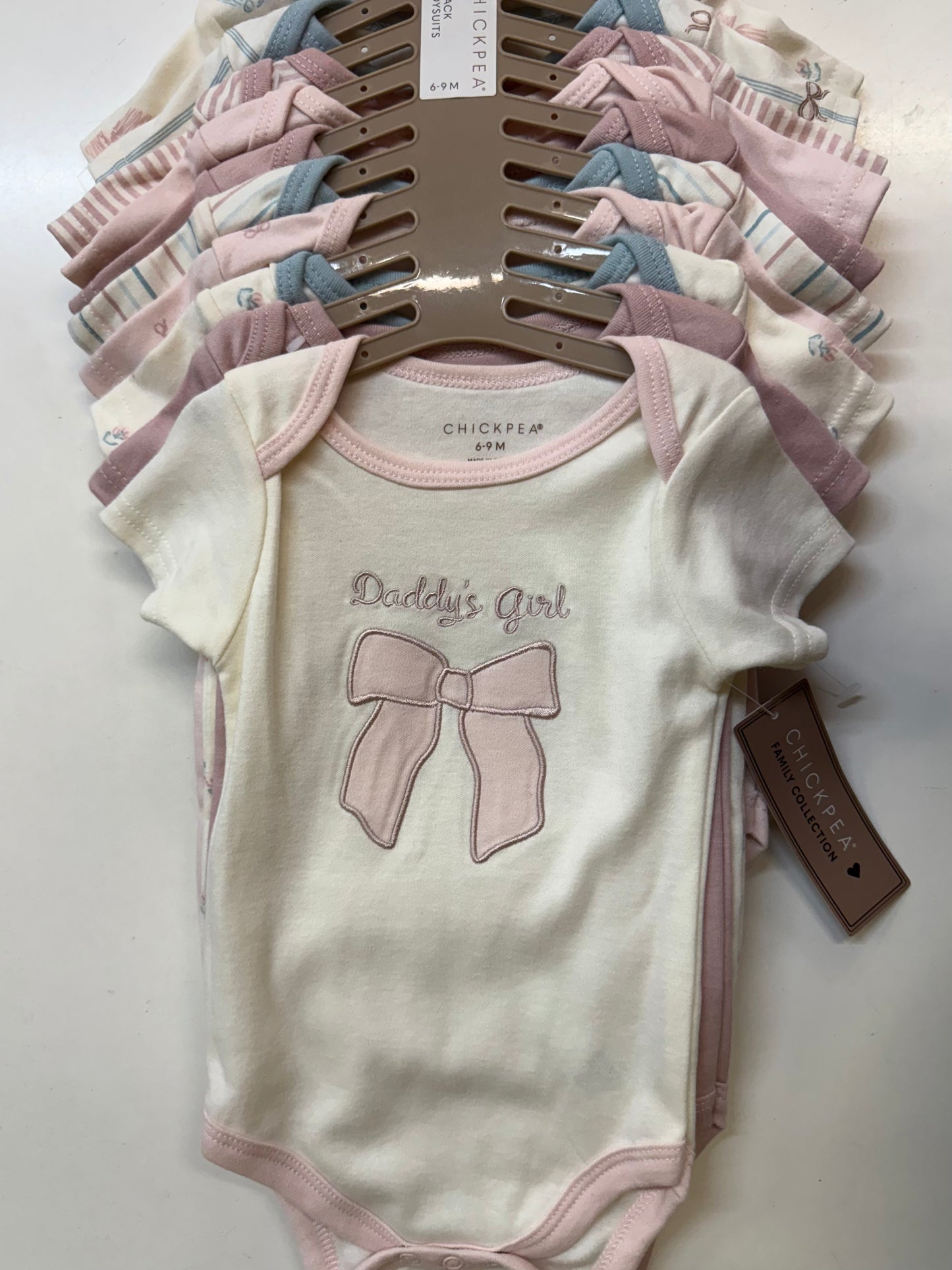 New Daddy’s Girl Bow Bodysuits 10pk, 6-9m