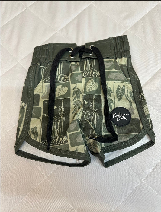 Kulewa Co Patchwork Board Shorts, 6-7T