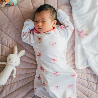 Plumeria Bamboo Layette Gown: 3-6M