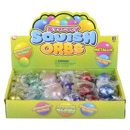 1.6" SQUISH STICKY METALLIC ORBS