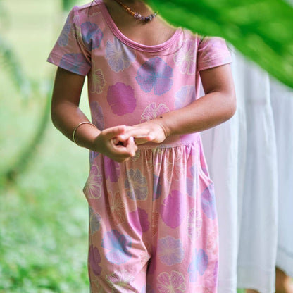 Seaflower Bamboo Jumpsuit: 4T