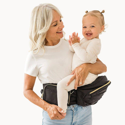 The Tushbaby Hip Carrier: Black & Gold / Tushbaby