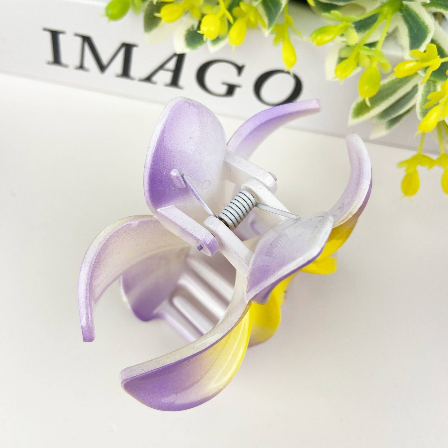 Plumeria Claw Clip, Light Purple