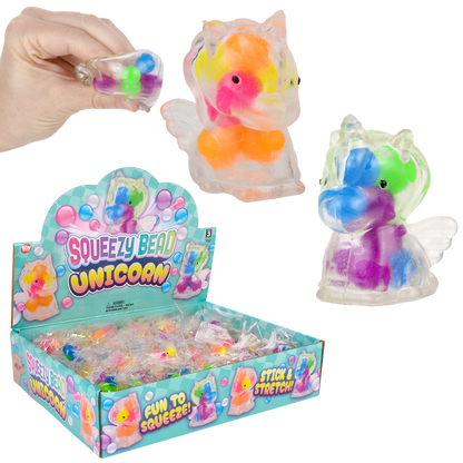 (T) 2" SQUEEZY BEAD UNICORN