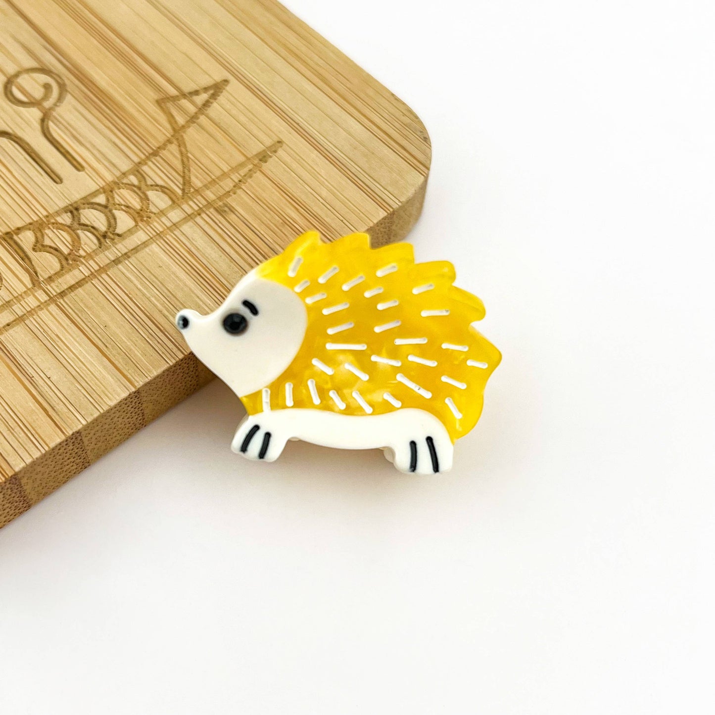 Mini Hedgehog Hair Claw Clip, Animal Hair Clip: Light Brown