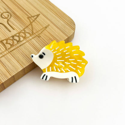 Mini Hedgehog Hair Claw Clip, Animal Hair Clip: Light Gray