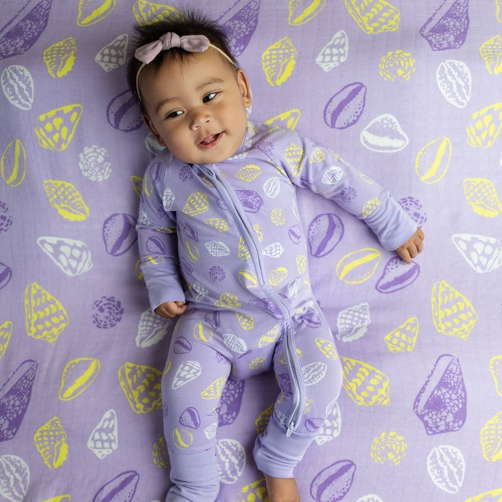 Shell Pop Bamboo Coverall: 6-9M