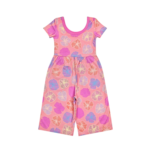 Seaflower Bamboo Jumpsuit: 4T